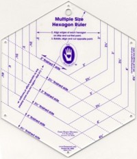 Hexagon Ruler Cuts 6 Sizes MM8060